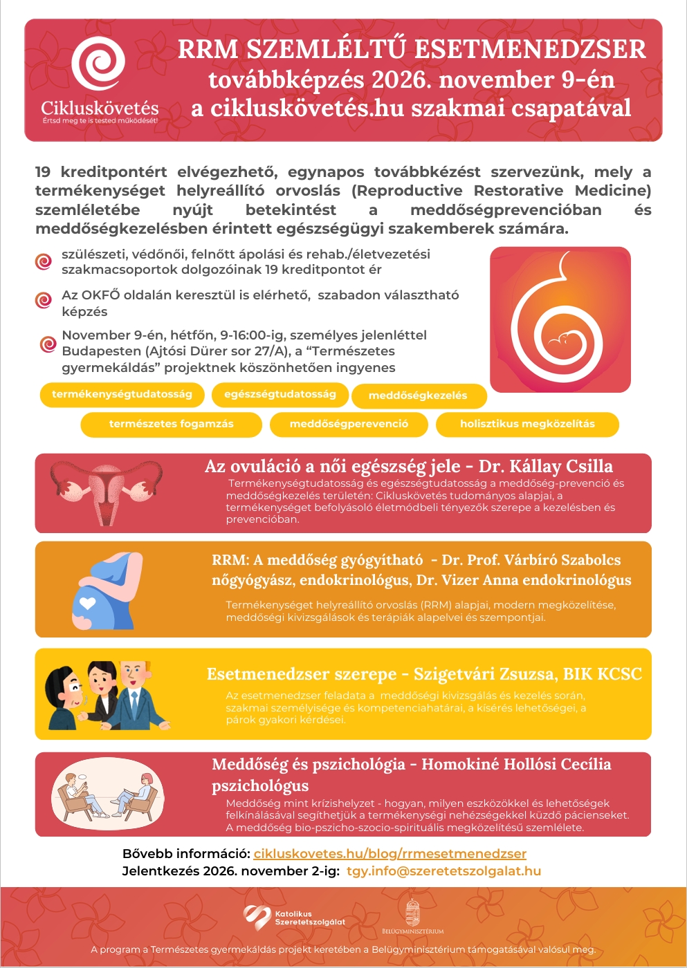 RRM szemléletű esetmenedzser képzés 2026. 11. 09-én